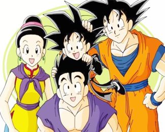 Goku And His Family Diamond Paintings