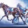 Harness Racing Art Illustration Diamond Painting