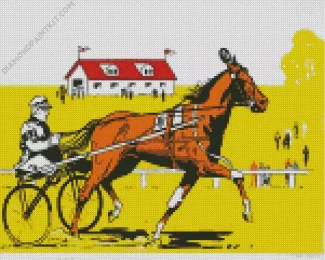 Harness Racing Art Illustration Diamond Paintings