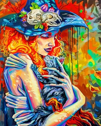Abstract Witch Lady Diamond Painting