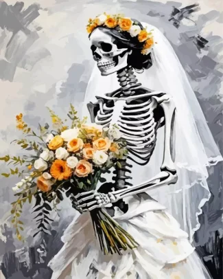 Skeleton Bride Diamond Painting