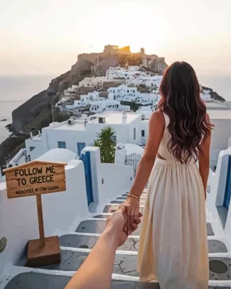 Follow Me To Greece Diamond Painting