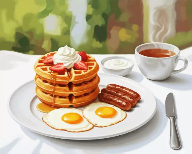 Breakfast time paint by numbers Pumpkins Harvest Diamond Painting