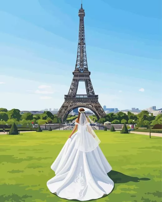 Bride in Paris painting by numbers Bride In Paris Diamond Painting