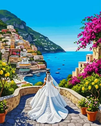 Bride In Positano Diamond Painting