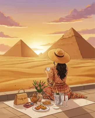 Lady In Egypt Diamond Painting