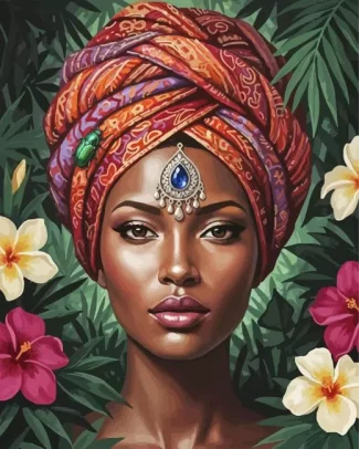 African Lady Art Diamond PaintingAfrican Lady Art Diamond Painting