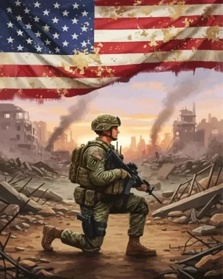 American Soldier Diamond Painting