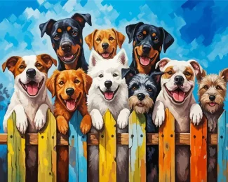 Happy Dogs Diamond Painting