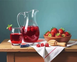 Strawberry Juice Diamond Painting