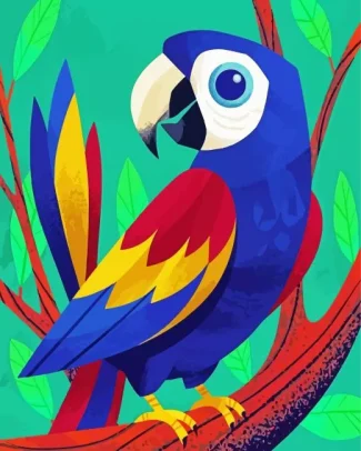 Macaw Bird Diamond Painting