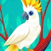 White Cockatoo Bird Diamond Painting