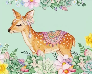 Cute Deer Diamond Painting