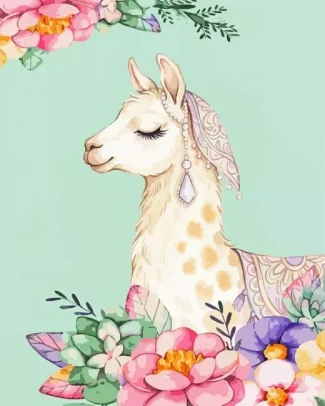 Cute Llama Diamond Painting