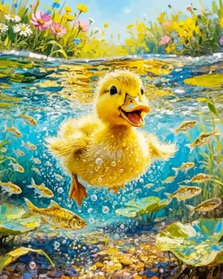 The Happy Duck Diamond Painting
