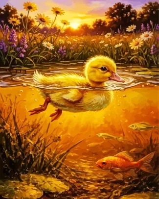 Cute Duck Diamond Painting
