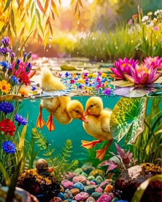 Cute Frogs Diamond Painting