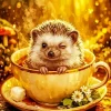 Cute Hedgehog Diamond Painting