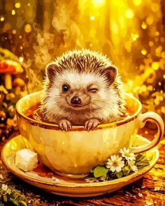 Cute Hedgehog Diamond Painting