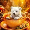 Cute White Bear Diamond Painting