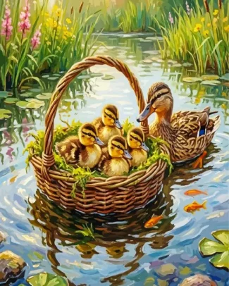 Family Ducks Diamond Painting