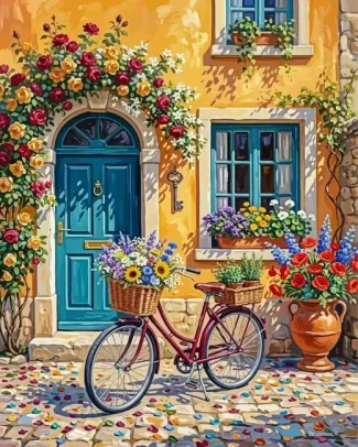 Floral Bike Diamond Painting